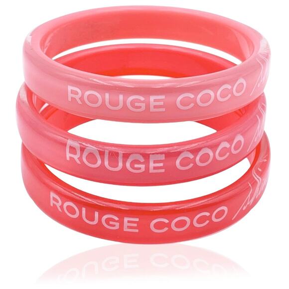 AUTH Chanel Red Lucite Resin Bangle Bracelet - Picture 1 of 14